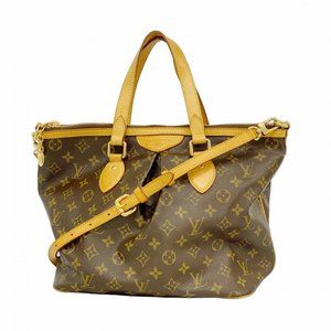 Louis Vuitton Monogram Palermo PM Handbag M40145 Brown Women's
